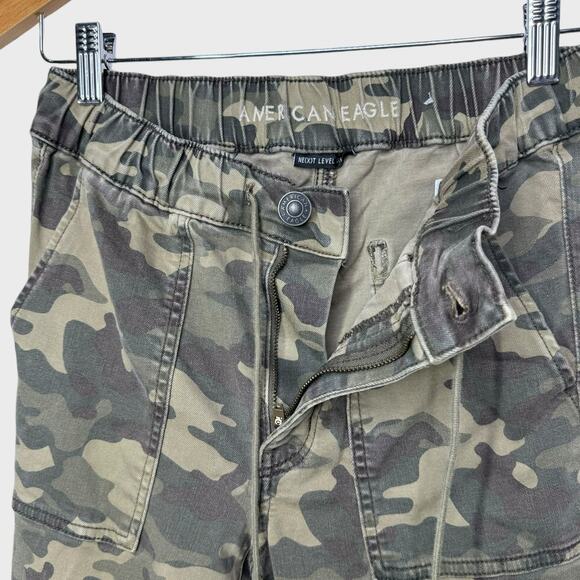 American Eagle Next Level High-Waisted Jegging Jogger | Size 6 Camo Drawstring - Picture 4 of 8